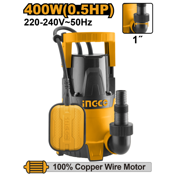 Насос погружной INGCO SPC4008 400 Вт 117 л/мин